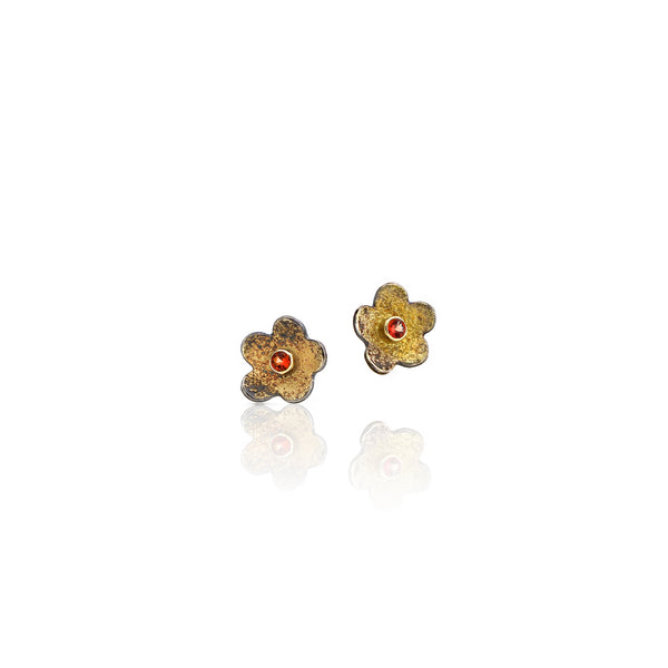 Small flower earring gold and silver